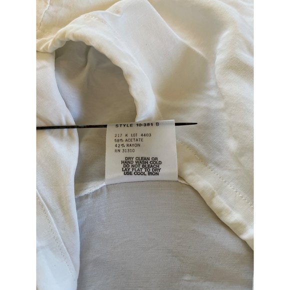 Vintage California IZ Hoodie Med White Button Up Tie Top Bottom Lightweight - Picture 6 of 7